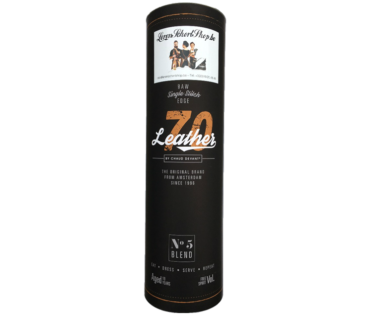 Regular Moonshine Black Leren Lage Schort